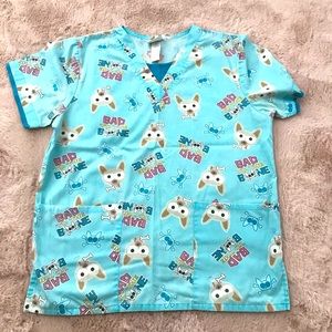 Itty Bitty Bad To The Bone Small Scrub Top
